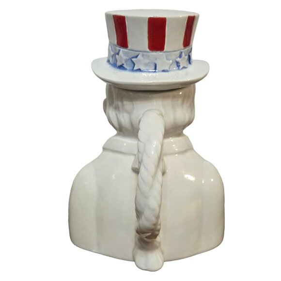 Uncle Sam Teapot Dept 56 Tea Time Legends 1990 Vintage Collectible Ceramic - Picture 16 of 16